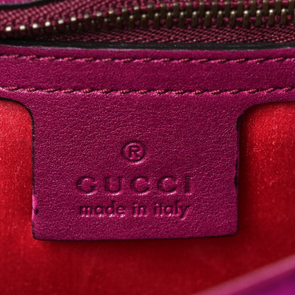Gucci Velvet Matelasse Medium GG Marmont Shoulder Bag Fuchsia Violet Cyclamen 6 of 10