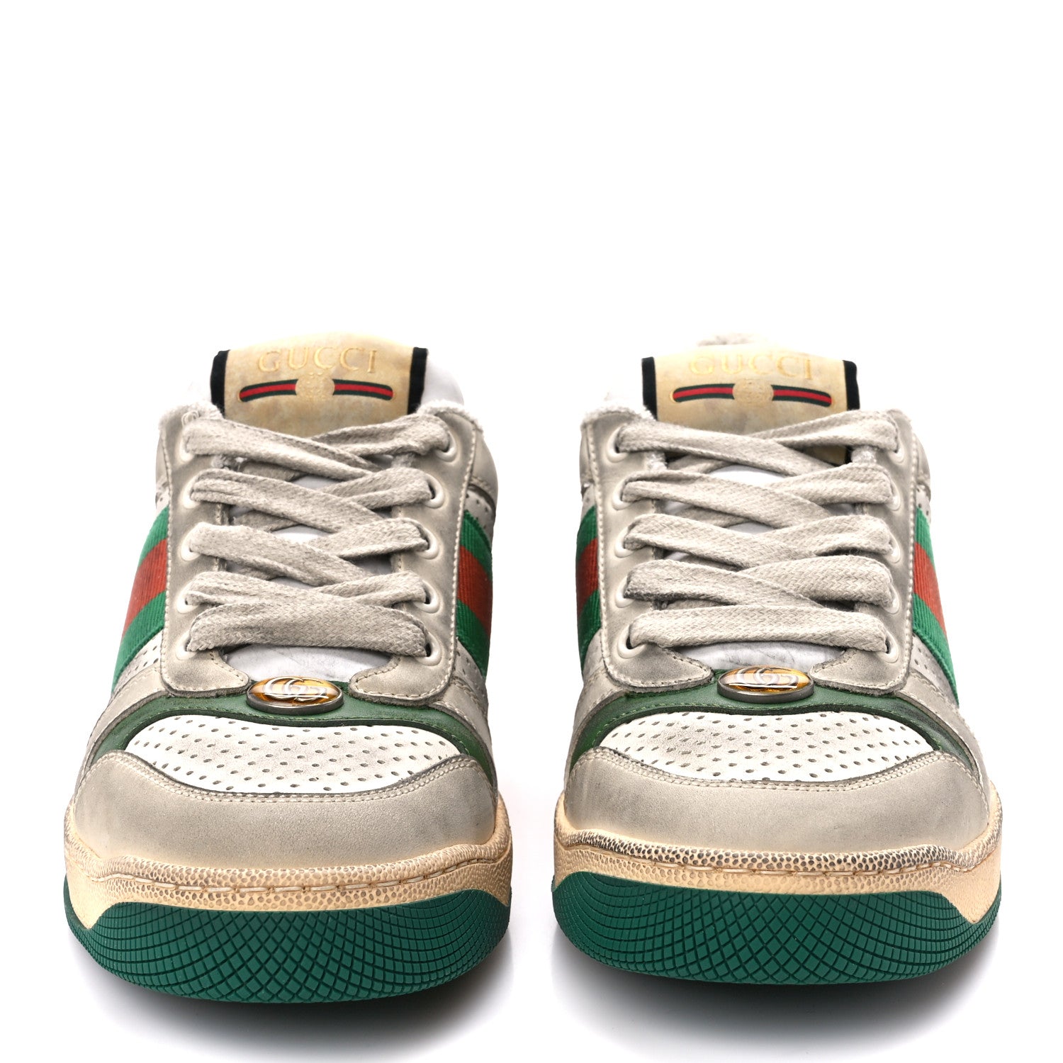 Gucci Nylon Nubuck Web Womens Screener Sneakers Mystic 36.5 Dusty Milk 2 of 10