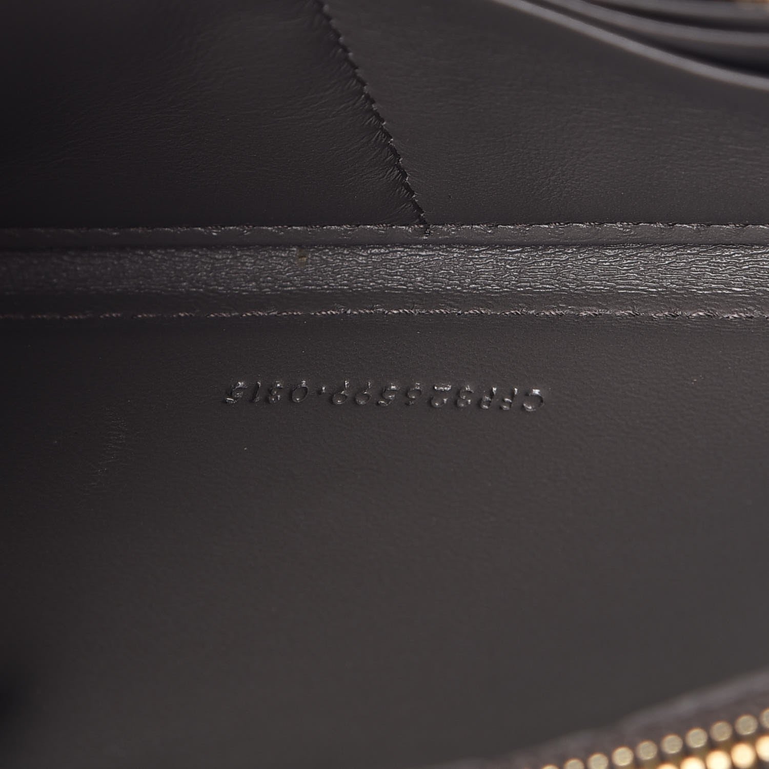 Saint Laurent Calfskin Crocodile Embossed Classic Zip Around Continental Wallet Grey 7 of 7