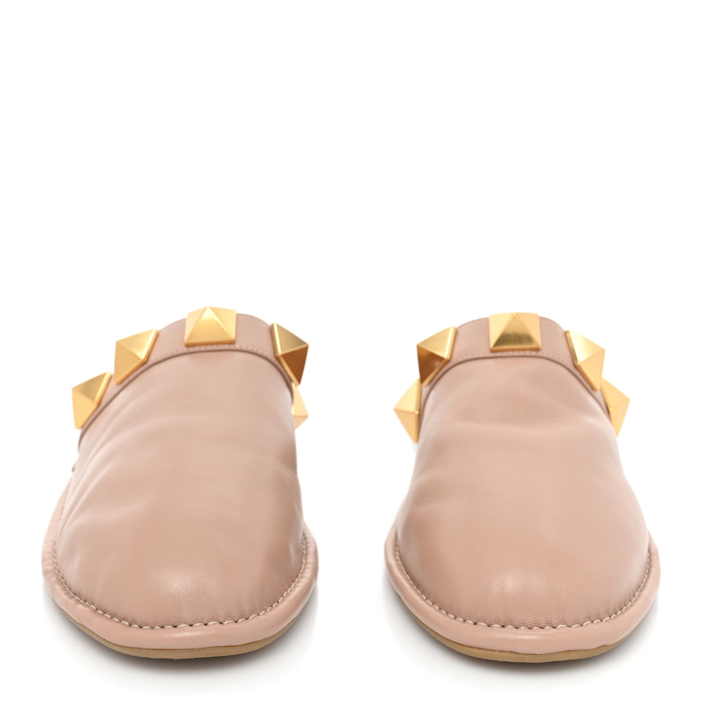 Nappa Roman Stud Flat Slippers 38.5 Rose Cannelle