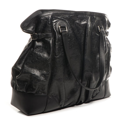 Gucci Horsebit Embossed Full Moon Tote Black 3 of 7