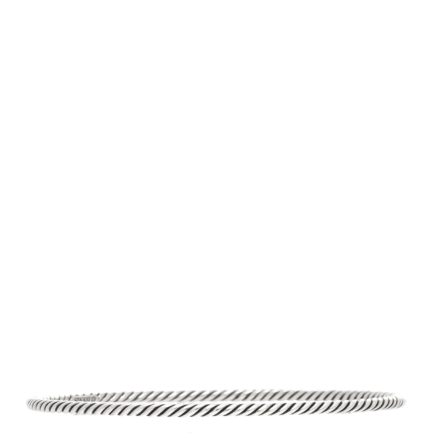 David Yurman Sterling Silver 2.5mm Cable Classics Bangle Bracelet 2 of 4