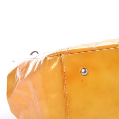 Chanel Patent Quilted Petit Timeless Tote PTT Yellow 33 of 39