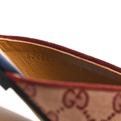 Gucci Canvas GG Monogram Mens Criss Cross Slide Sandals 10 Sahara Rubino Chardonnay 9 of 10