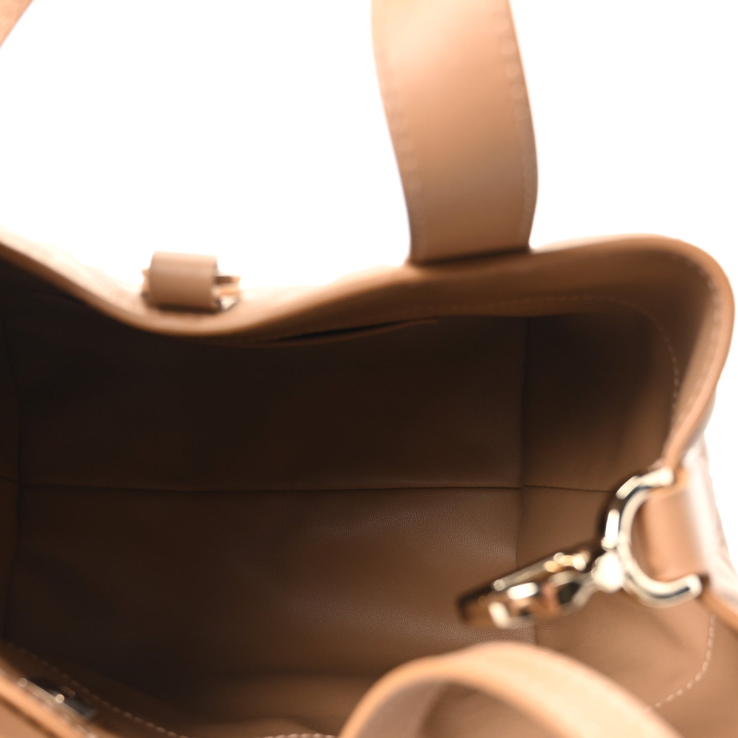 Calfskin Macrocannage Small Toujours Vertical Tote Tan