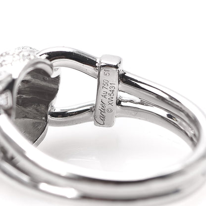 Cartier 18K White Gold Diamond Emerald Black Onyx Panthere de Ring 51 5.75 5 of 5