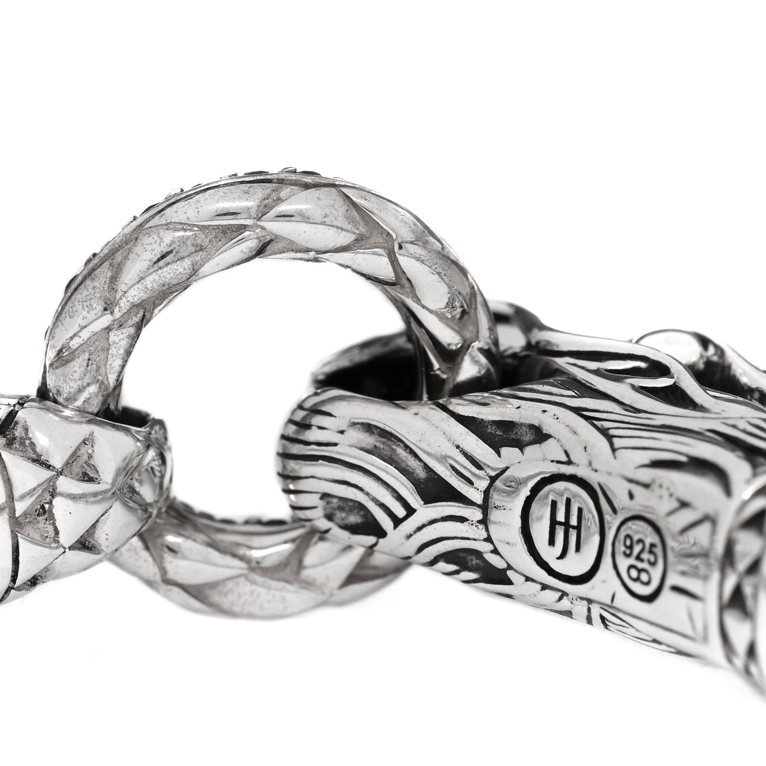 John Hardy Sterling Silver Black Sapphire Legends Naga Station Bracelet 5 of 5