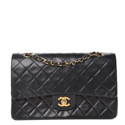 Chanel Lambskin Quilted Medium Double Flap Black 1 of 14