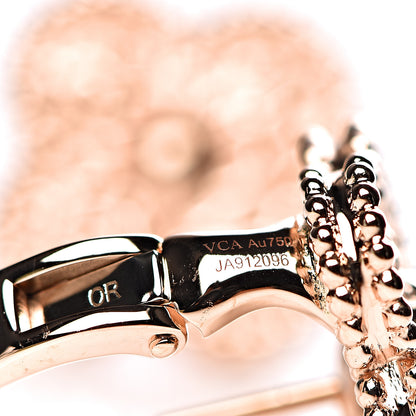 Van Cleef & Arpels 18K Rose Gold Vintage Alhambra Earrings 4 of 5