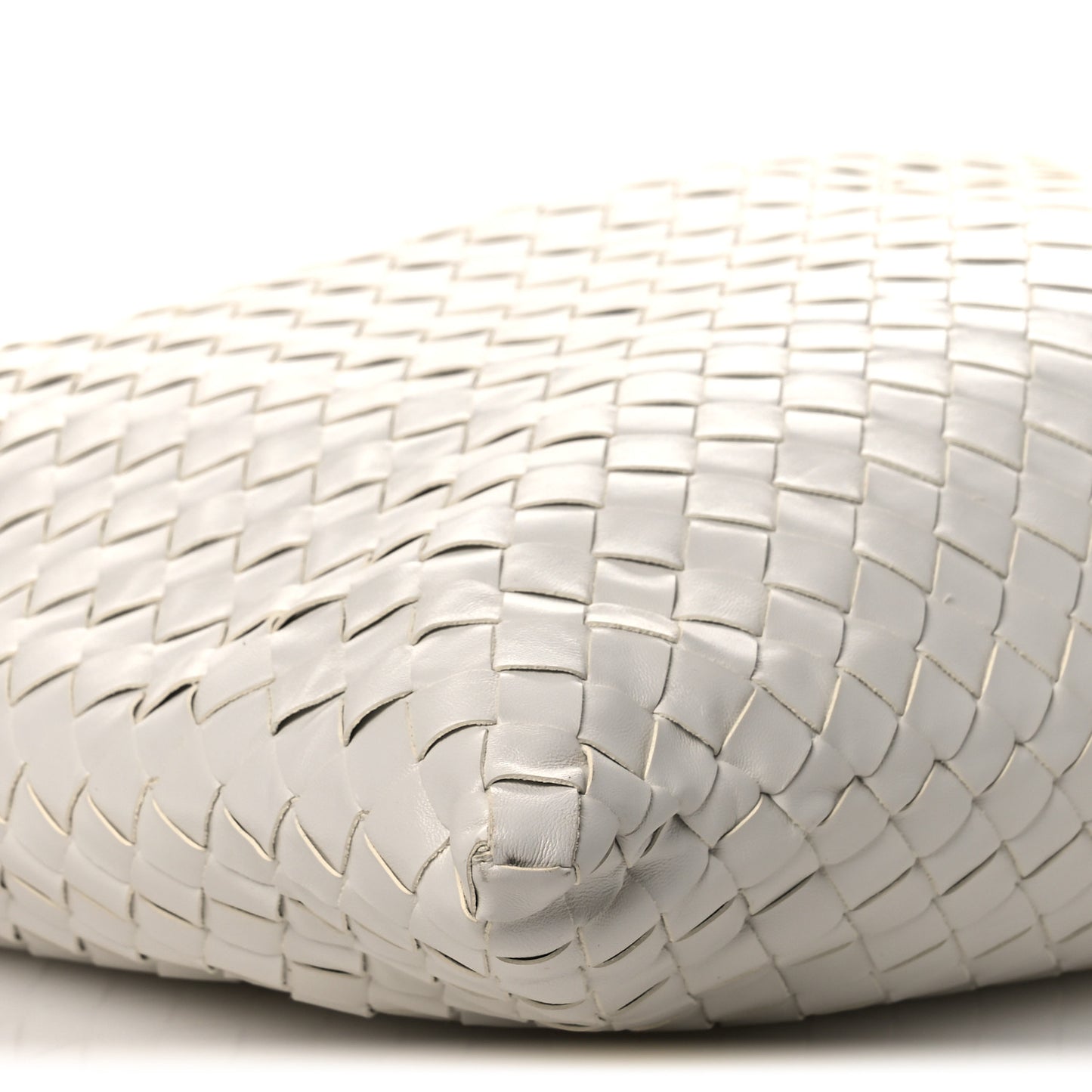 Calfskin Intrecciato Large Hop White