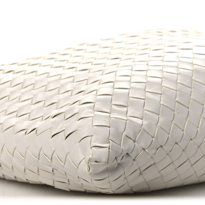 Bottega Veneta Calfskin Intrecciato Large Hop White 9 of 10