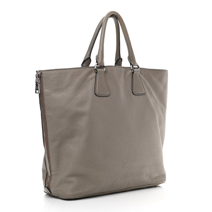 Prada Vitello Daino Side Zip Tote Argilla 3 of 12