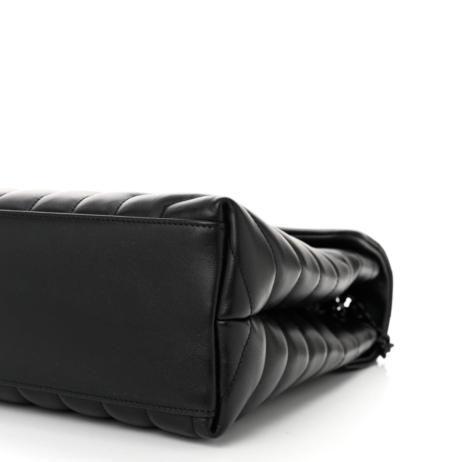 Saint Laurent Calfskin Y Quilted Monogram Monochrome Medium Loulou Chain Satchel Black 10 of 10