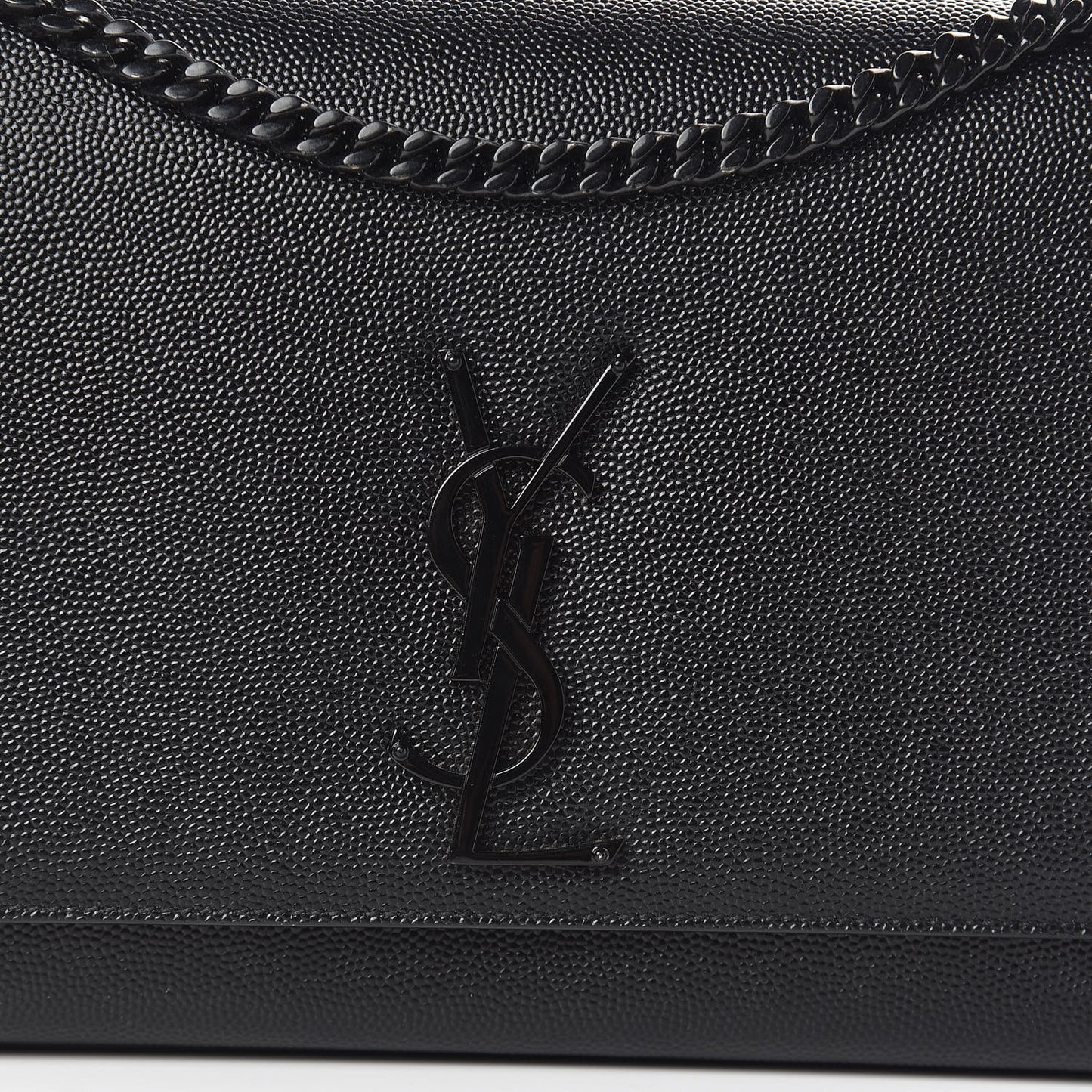 Grain De Poudre Medium Classic Monogram Kate Satchel Black