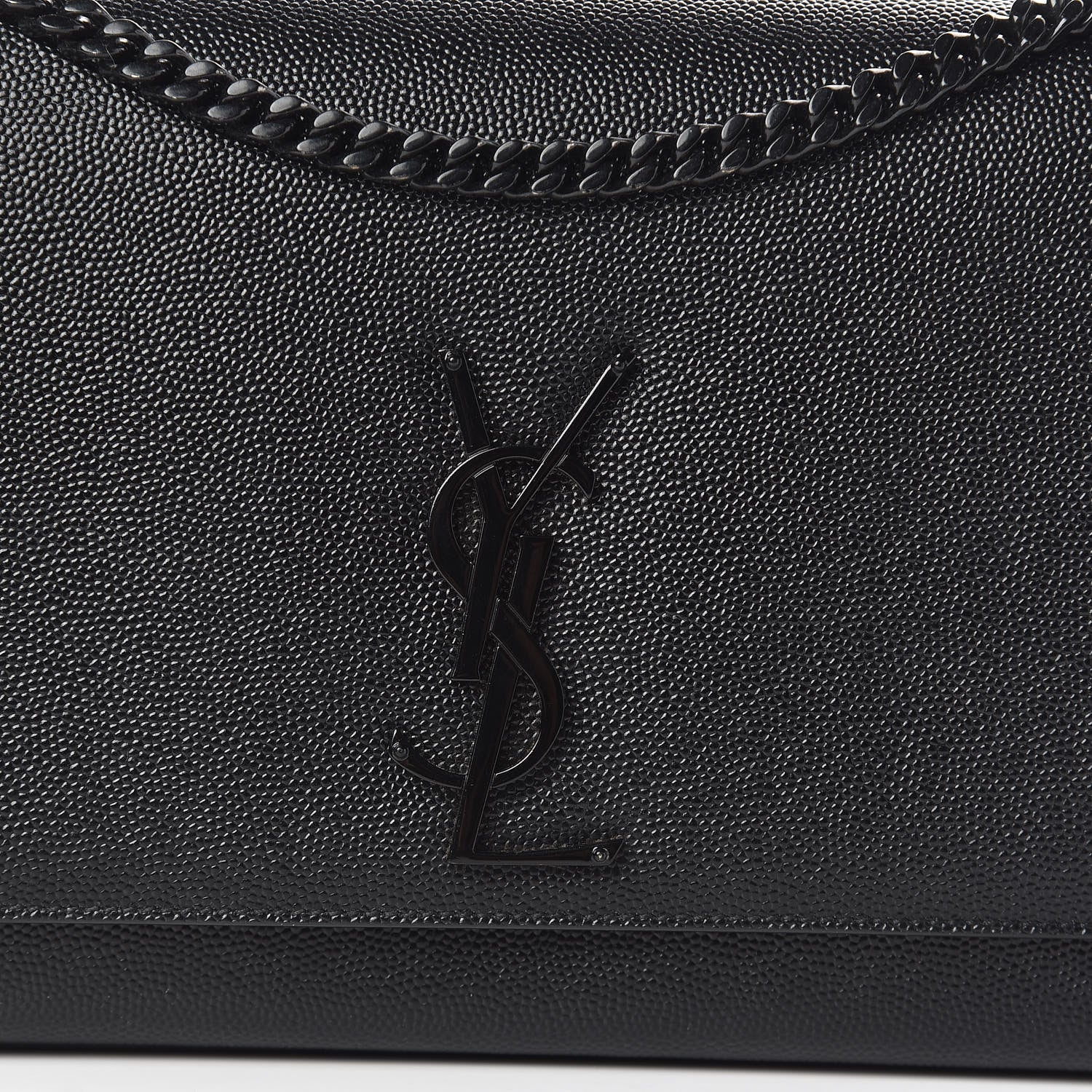 Saint Laurent Grain De Poudre Medium Classic Monogram Kate Satchel Black 11 of 11