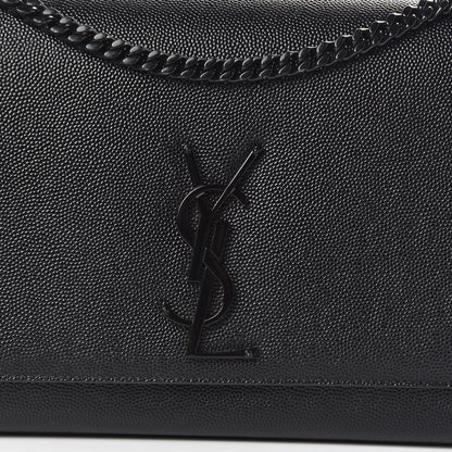 Saint Laurent Grain De Poudre Medium Classic Monogram Kate Satchel Black 11 of 11