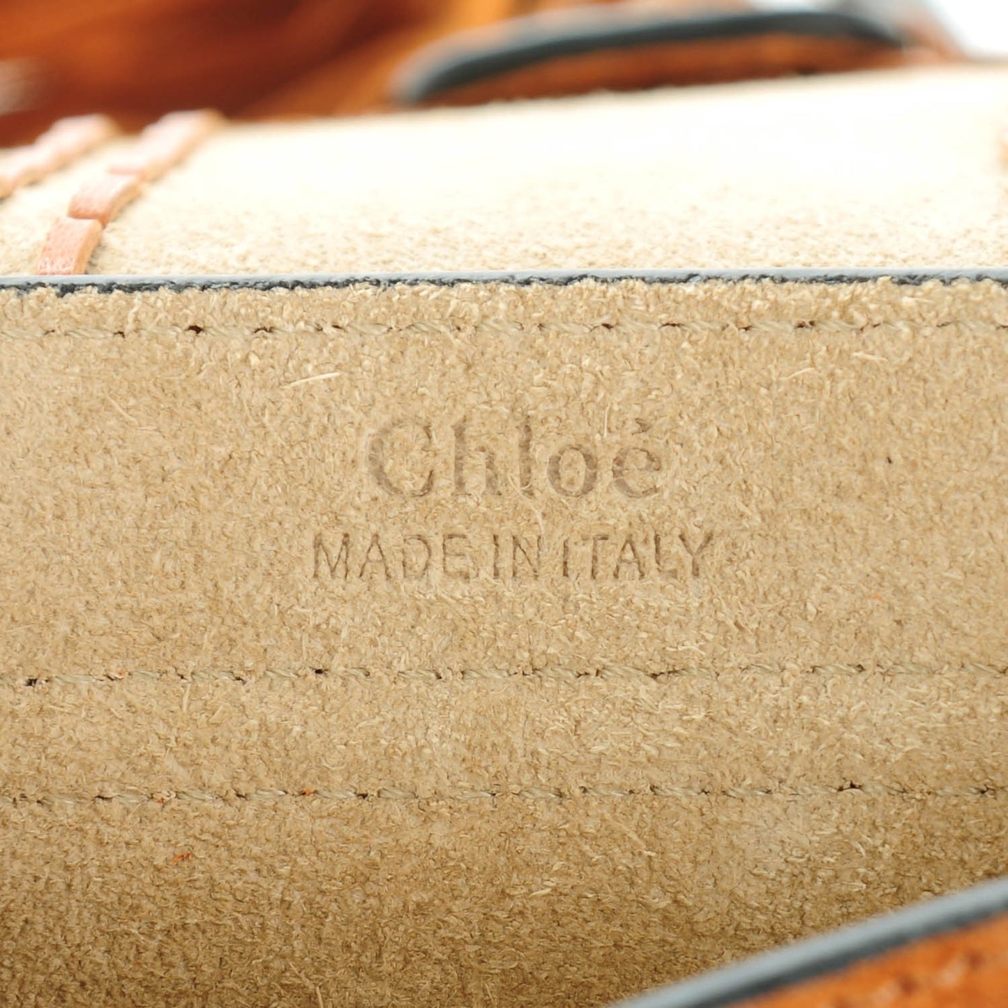 Suede Calfskin Braided Mini Hudson Shoulder Bag Caramel