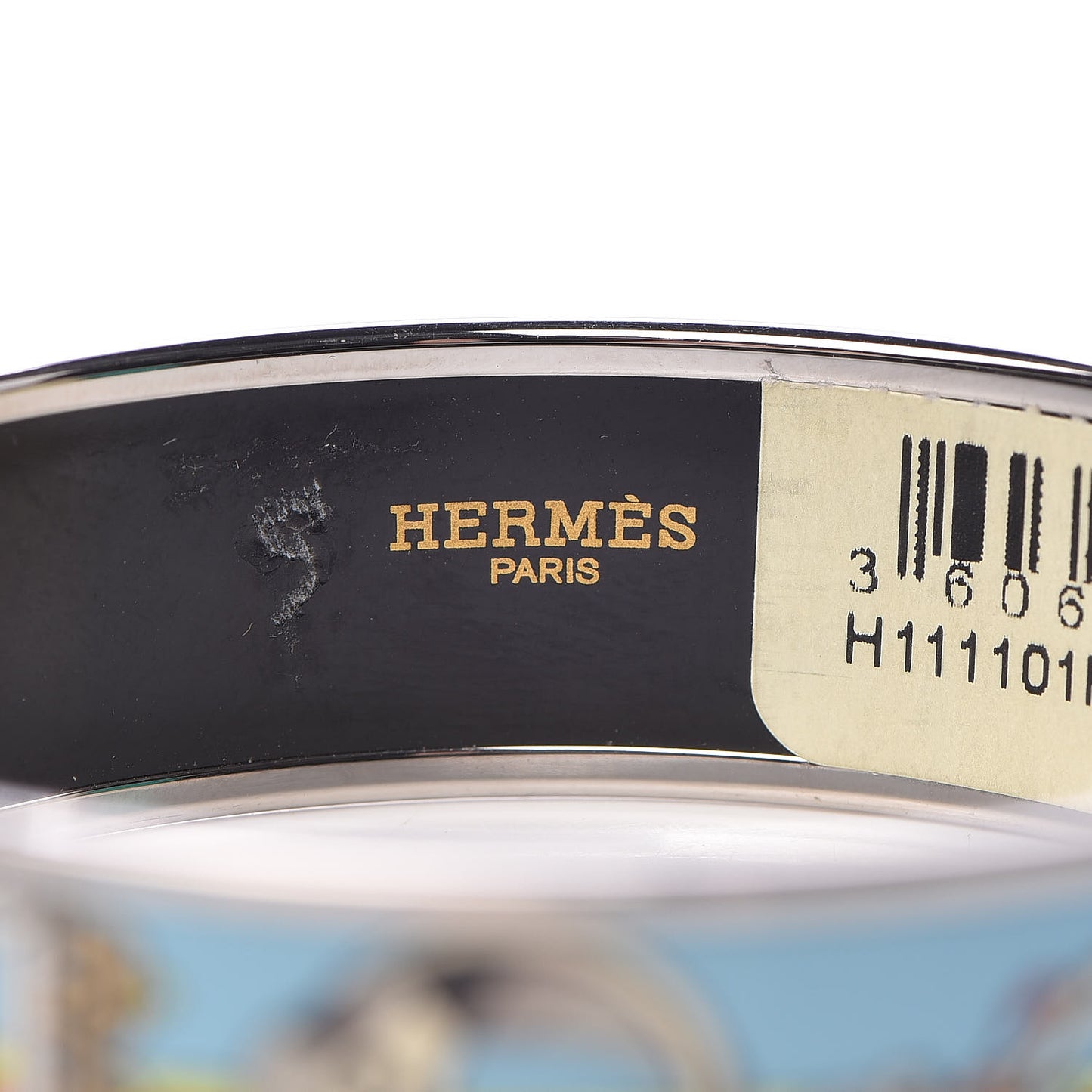Enamel Printed Wide Concours d'Etrier Bracelet Bracelet 70
