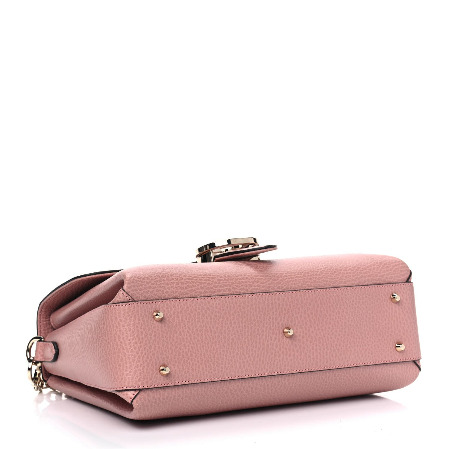 Gucci Dollar Calfskin Interlocking G Top Handle Shoulder Bag Soft Pink 3 of 4