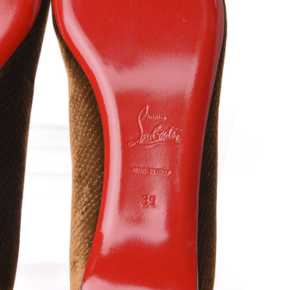 Christian Louboutin Velvet Quilted Pigalle Follies Flats 39 Brown 8 of 9