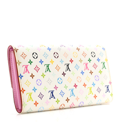 Louis Vuitton LOUIS VUITTON Monogram Multicolor Sarah Wallet White Litchi 3 of 11