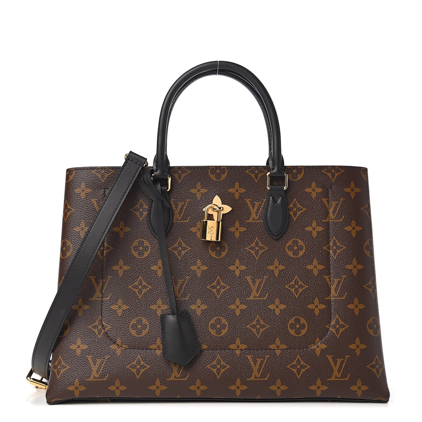 Monogram Flower Tote Black