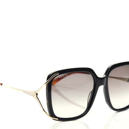 Gucci Acetate Butterfly Sunglasses GG0647S Black White 7 of 8