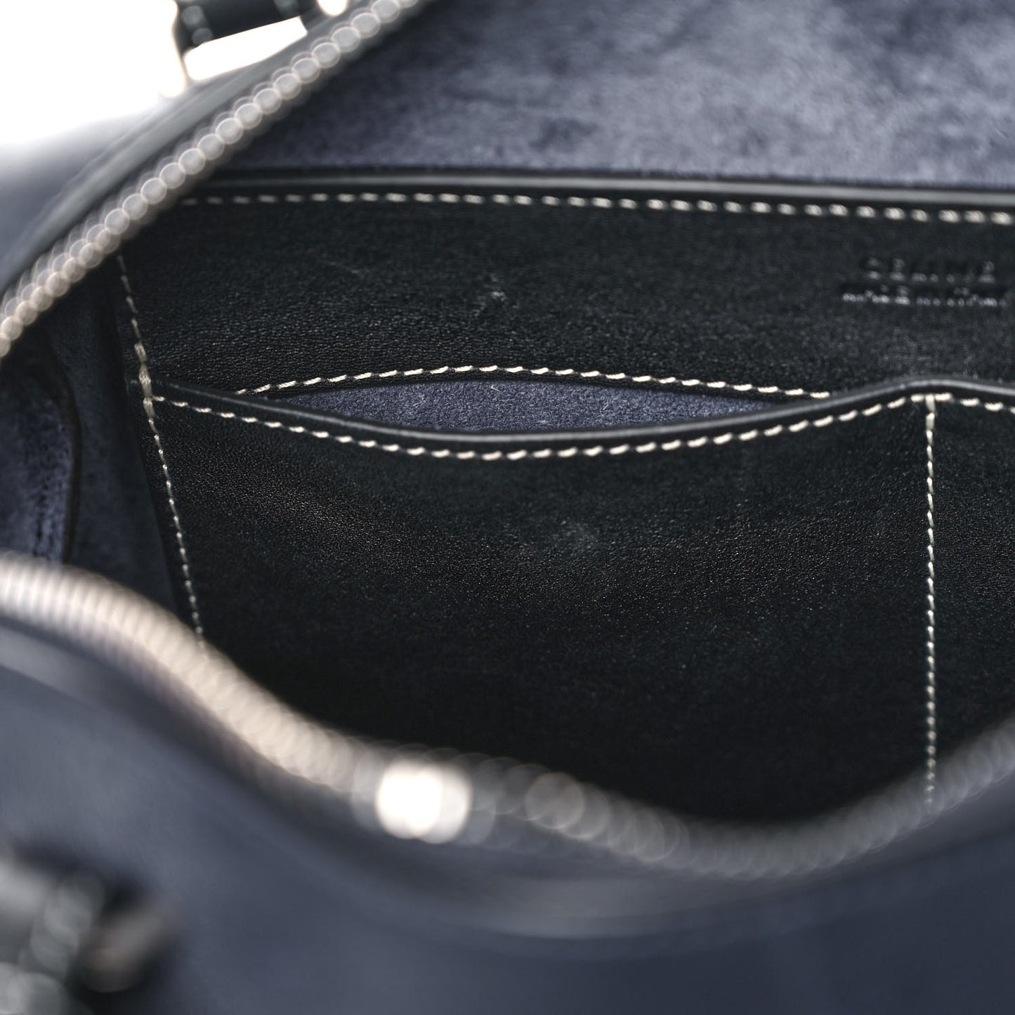 Lambskin Small Soft Cube Satchel Navy