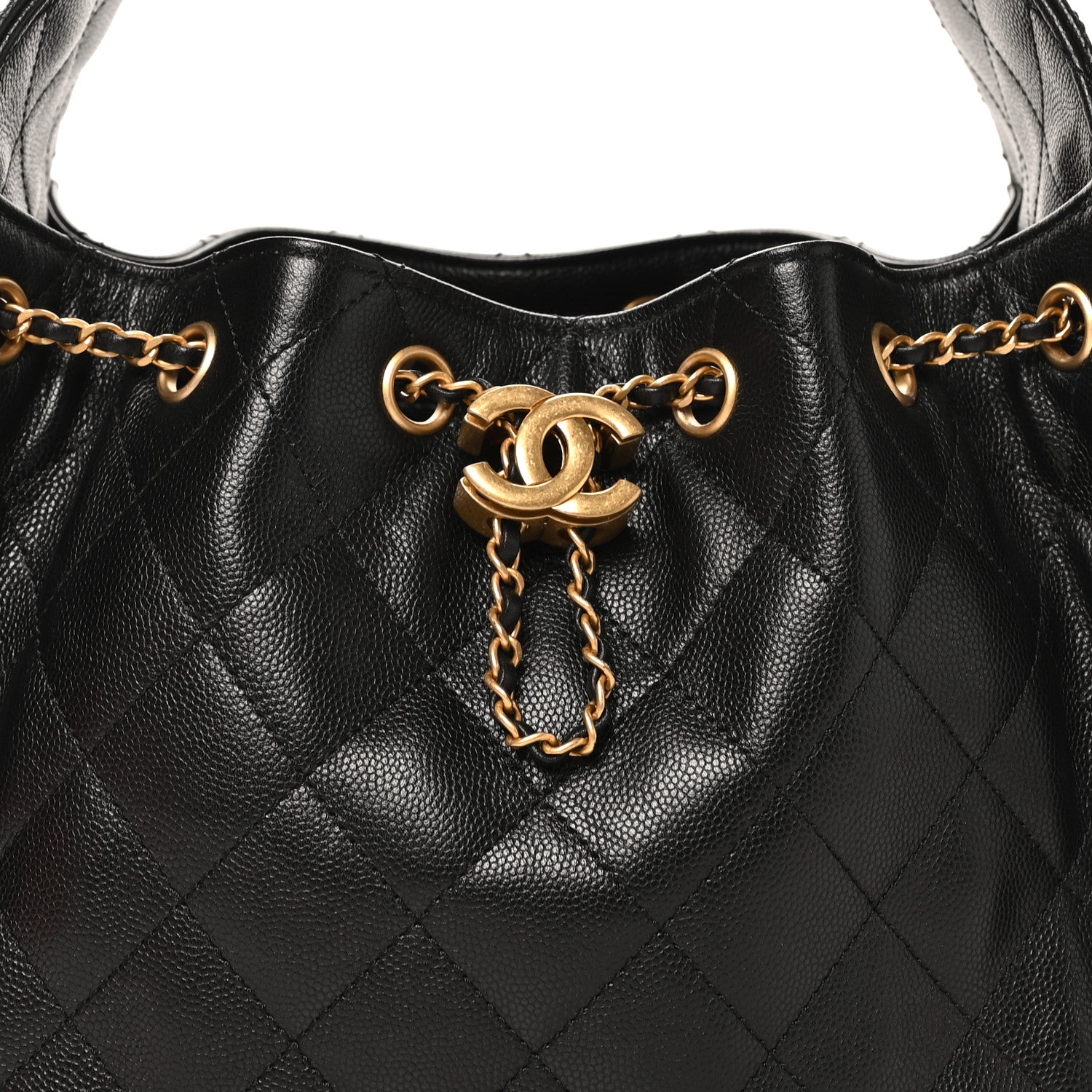 Chanel Caviar Quilted Small Chanel 25 Handbag Black 8 of 10
