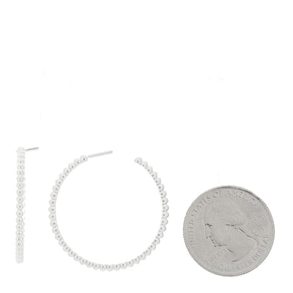 Van Cleef & Arpels 18K White Gold Small Perlee Hoop Earrings 2 of 5