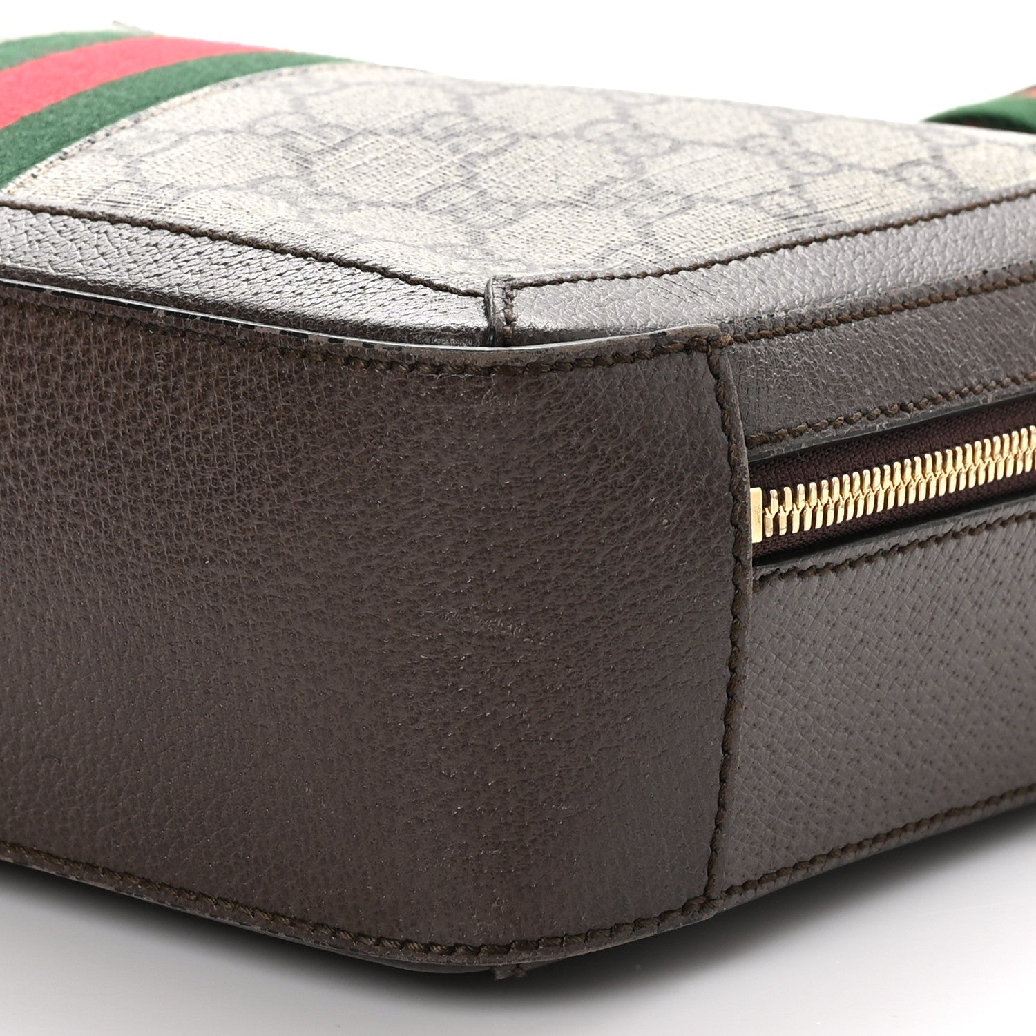 Gucci GG Supreme Monogram Web Small Ophidia Top Handle Shoulder Bag Brown 10 of 14