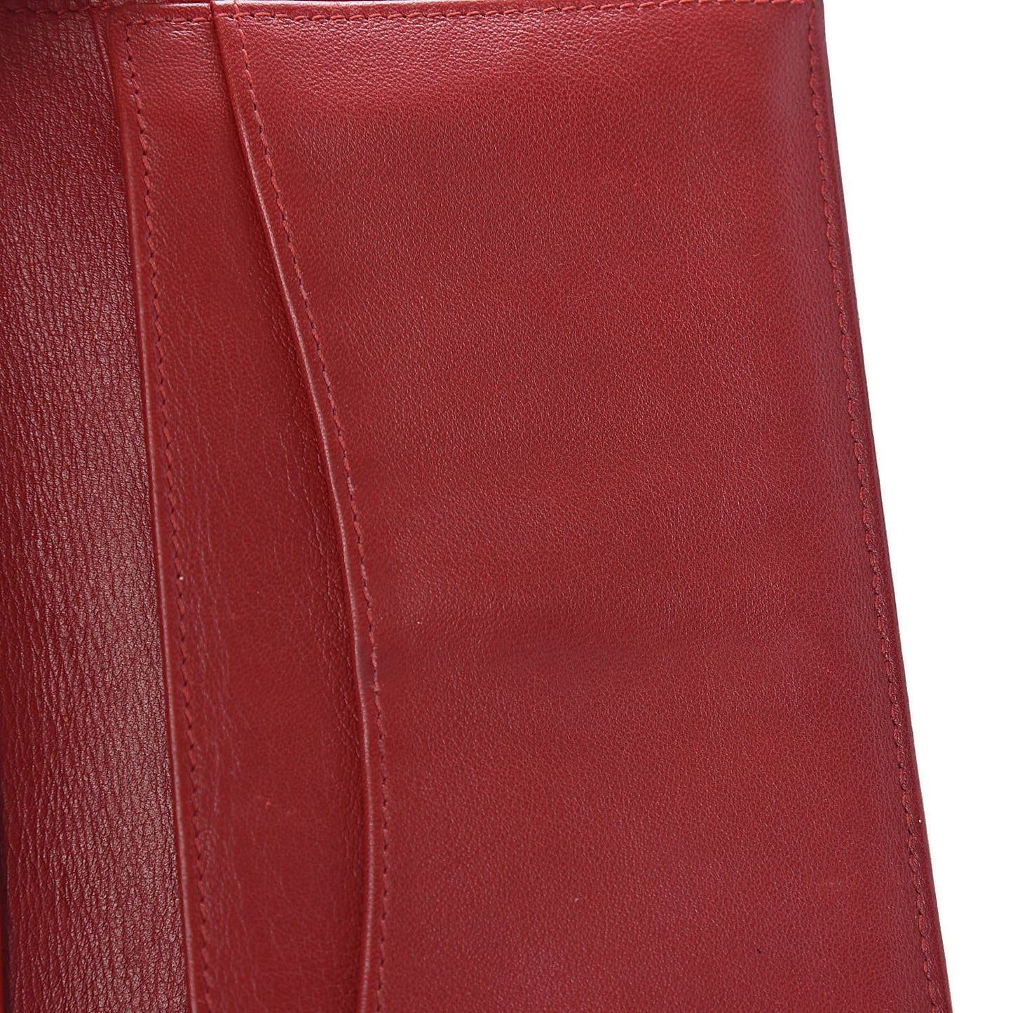 Patent Calfskin Quilted Yen Wallet Red