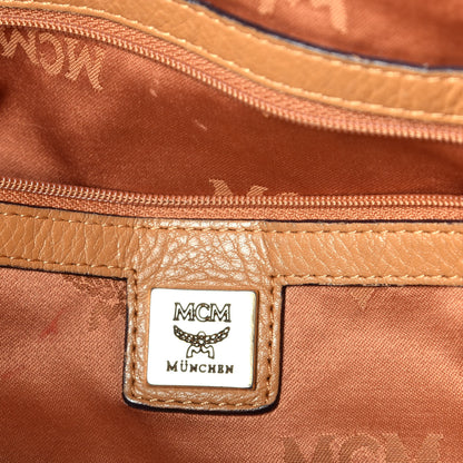 MCM Visetos Medium Drawstring Shopper Cognac 7 of 9