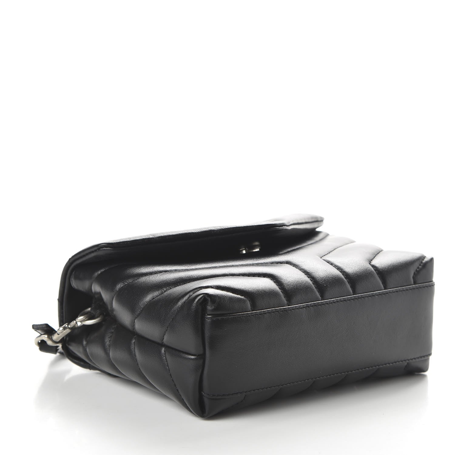 Saint Laurent Calfskin Y Quilted Monogram Toy Loulou Crossbody Bag Black 4 of 10
