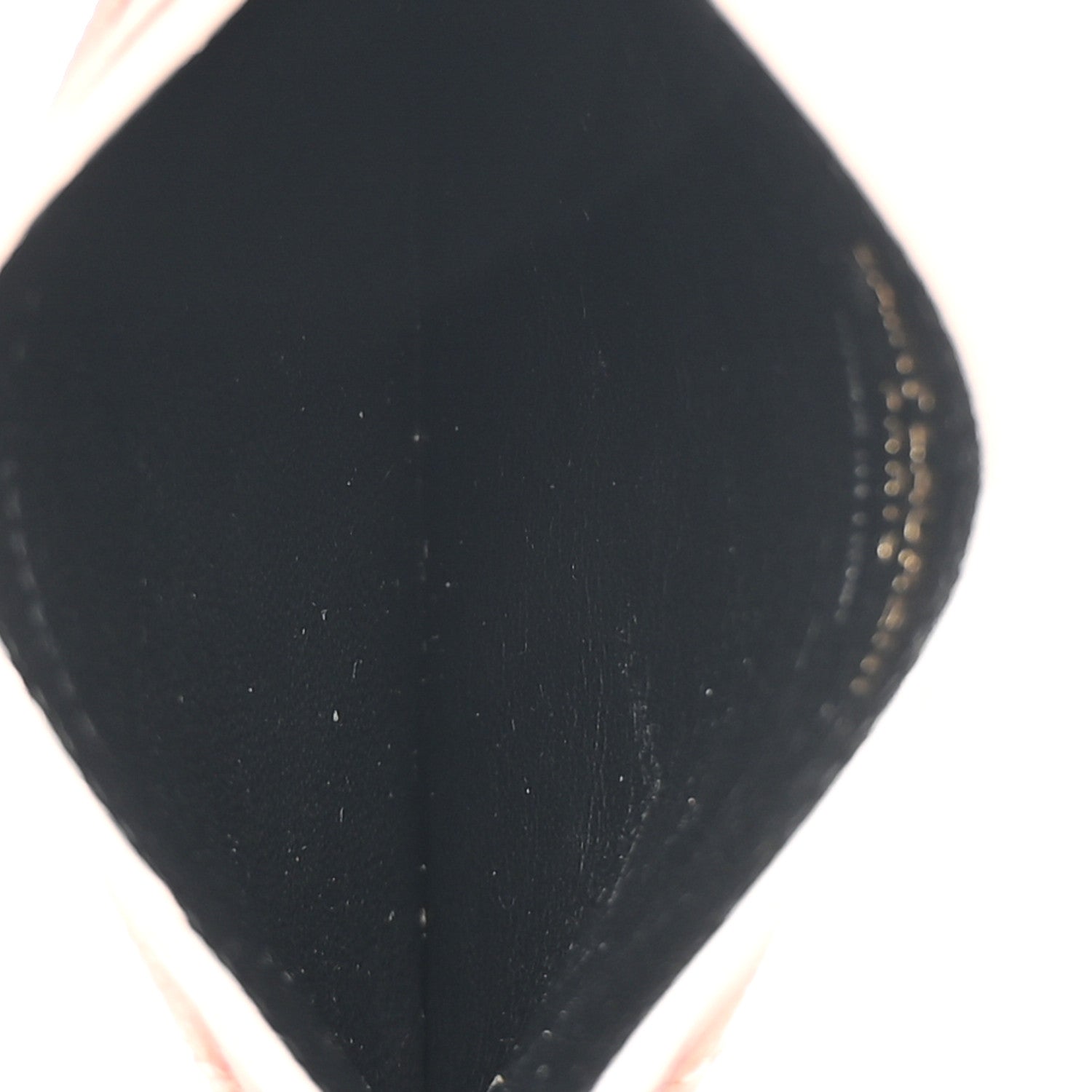 Saint Laurent Grain De Poudre Matelasse Chevron Monogram Credit Card Case Pale Pink 5 of 8