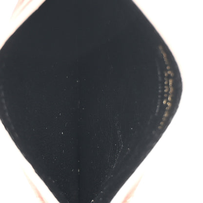 Saint Laurent Grain De Poudre Matelasse Chevron Monogram Credit Card Case Pale Pink 5 of 8