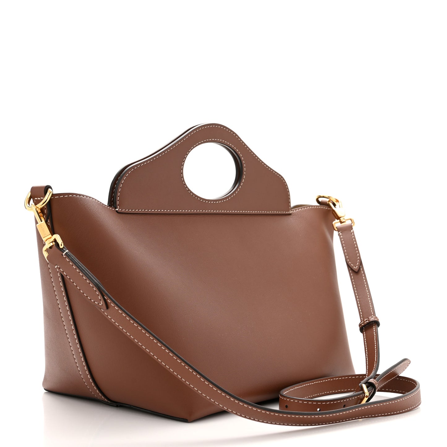 Soft Calfskin Mini Pocket Cabas Tote Tan