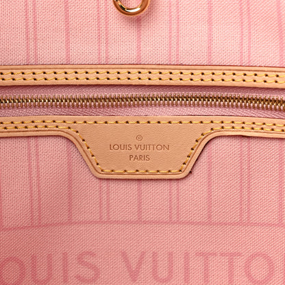 Louis Vuitton Damier Azur Neo Neverfull MM Rose Ballerine 7 of 9