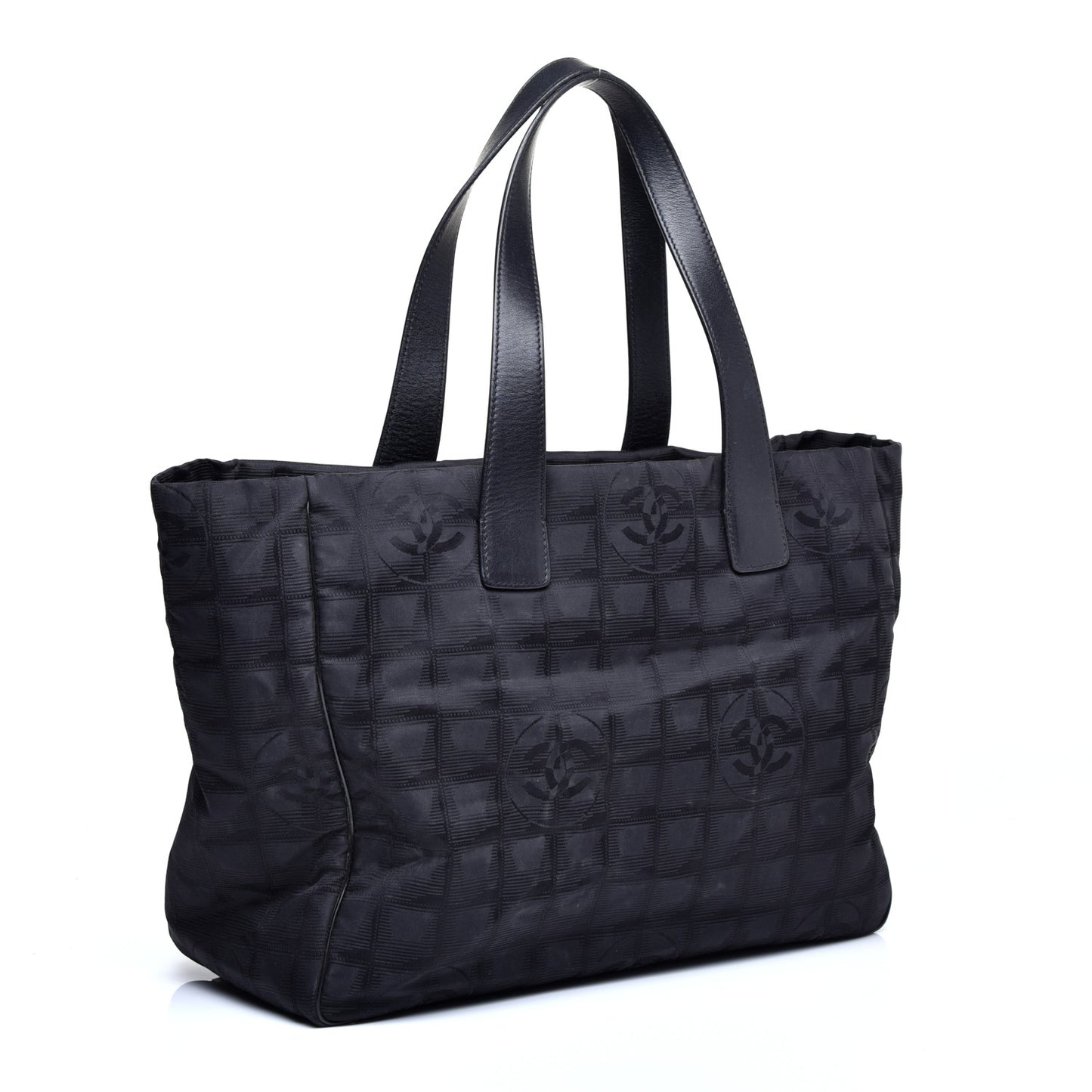 Nylon Large Travel Tote Black