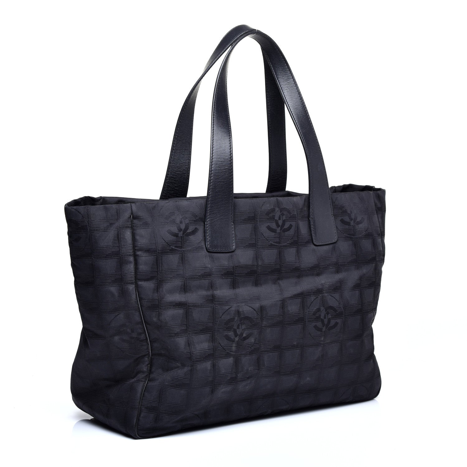 Chanel Nylon Large Travel Tote Black 3 of 10