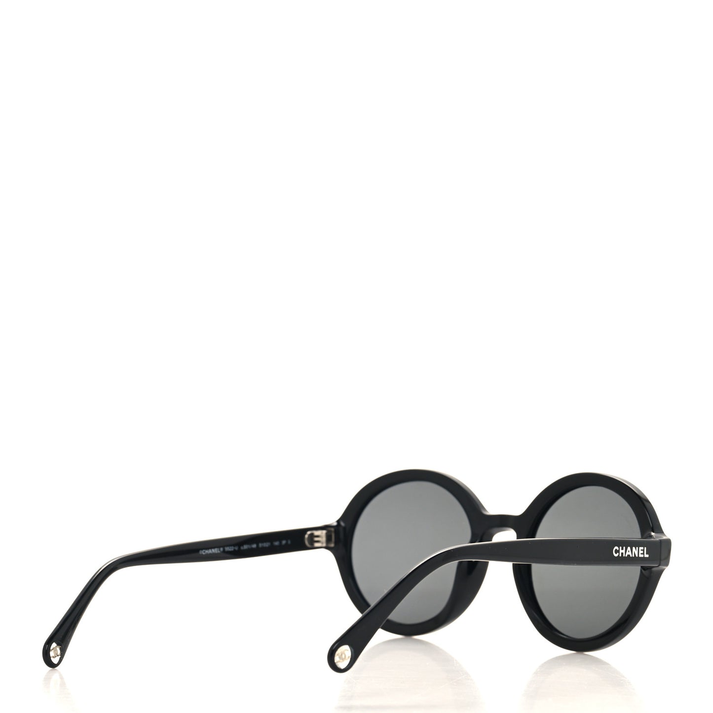 Acetate Polarized Round Sunglasses 5522U Black