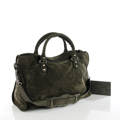 Balenciaga Baby Daim Suede Classic Hardware City Olive 3 of 8