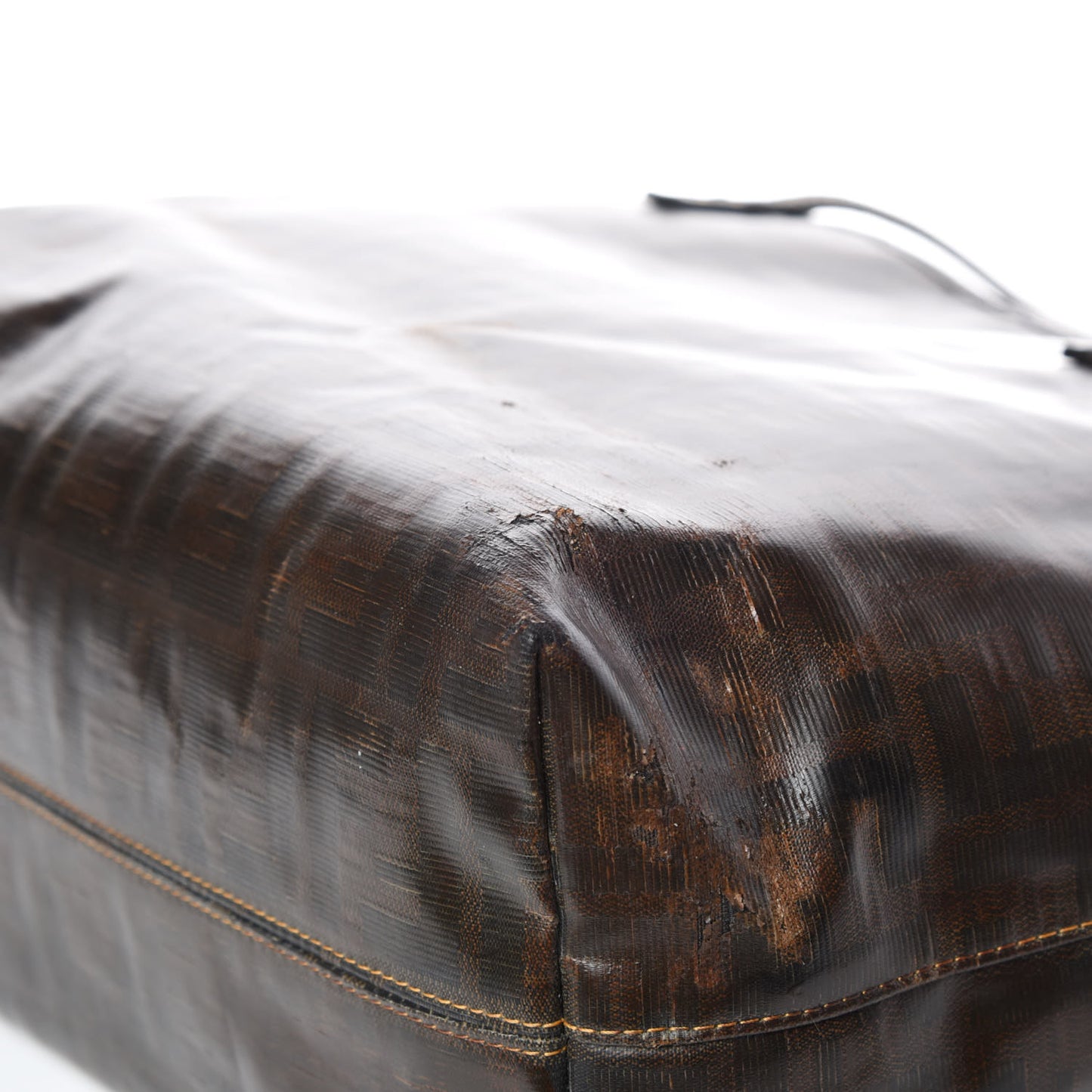 Zucca Spalmati Matrioska Small Roll Tote Tobacco Black