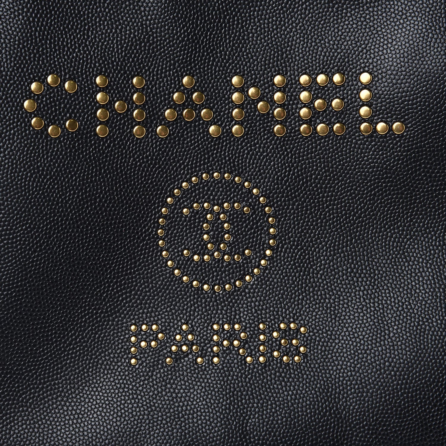 Chanel Caviar Studded Medium Deauville Pouch Black 8 of 8