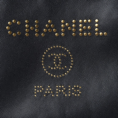 Chanel Caviar Studded Medium Deauville Pouch Black 8 of 8