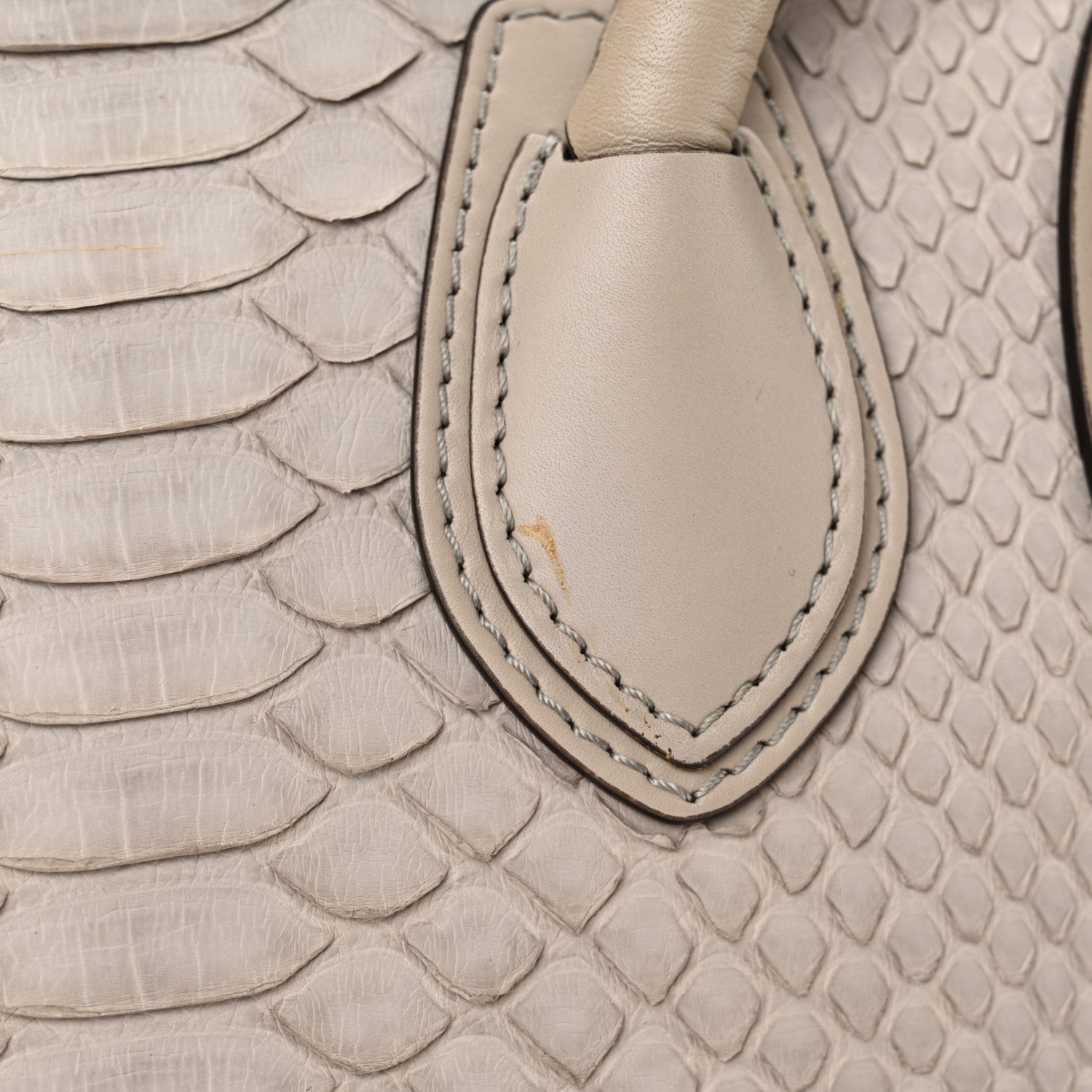 Celine Python Smooth Calfskin Micro Luggage Pearl 14 of 14