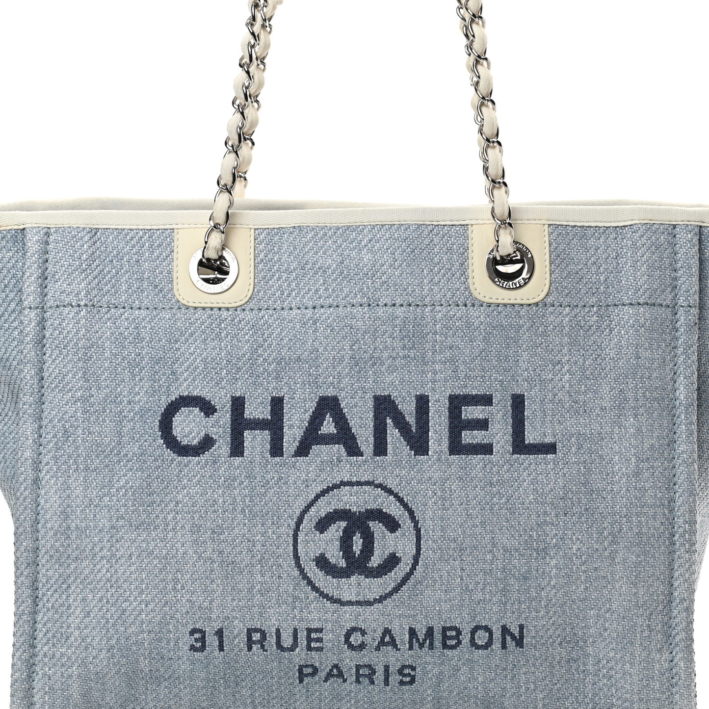 Canvas Small Deauville Tote Denim Blue