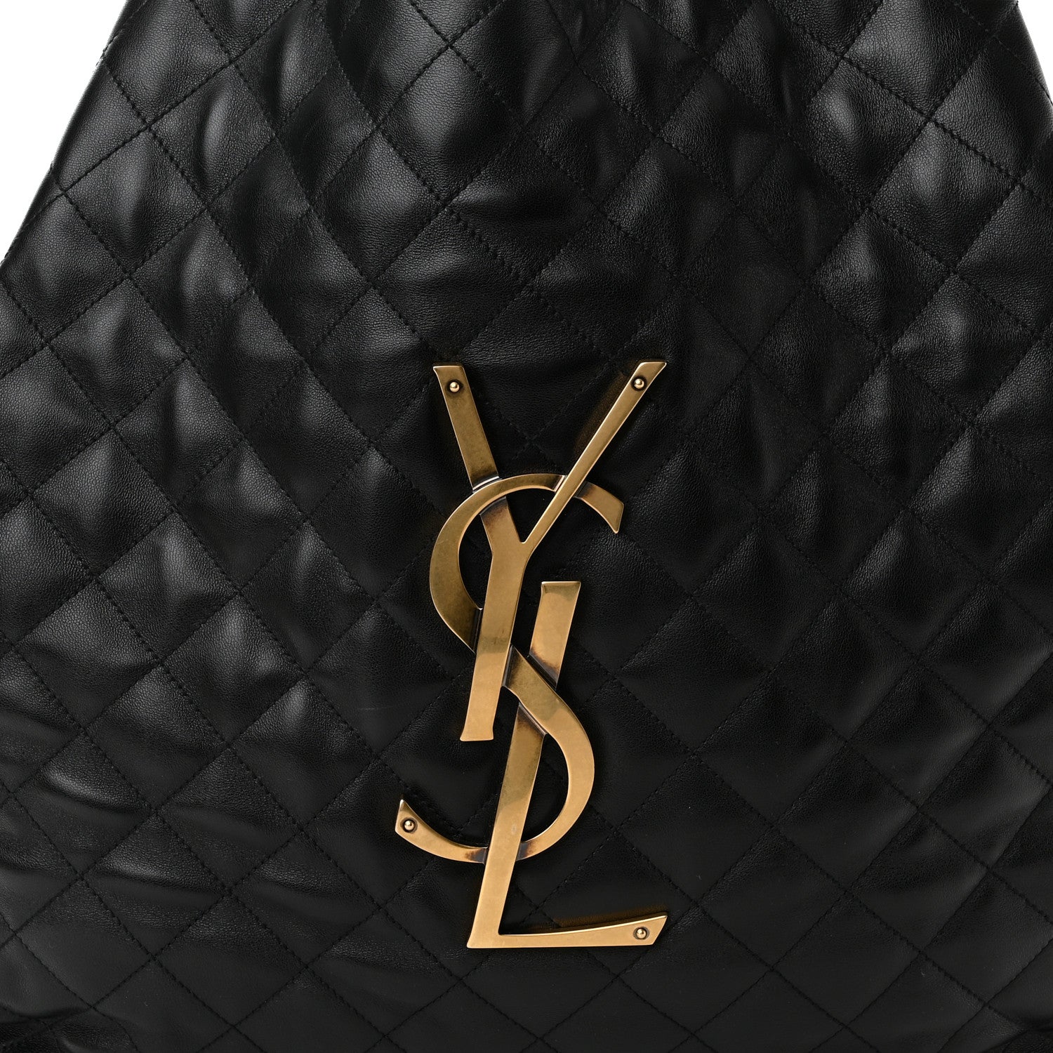Saint Laurent Lambskin Quilted Maxi Icare Shopping Tote Black 9 of 11