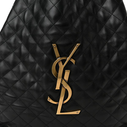 Saint Laurent Lambskin Quilted Maxi Icare Shopping Tote Black 9 of 11