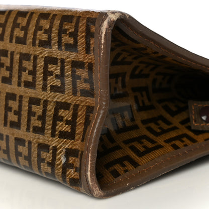 Fendi Vinyl Zucchino Zip Pouch Tobacco 9 of 17